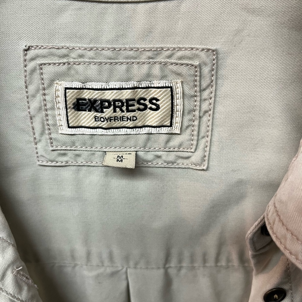 Express Women’s Light Tan Button-Up Jacket - Picture 2 of 6